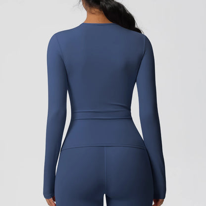 Long Sleeve Workout Top Gym Women Casual Outdoor Top  Workout Dry Fit Breathable High Elastic Sports Top Sports Long Sleeved