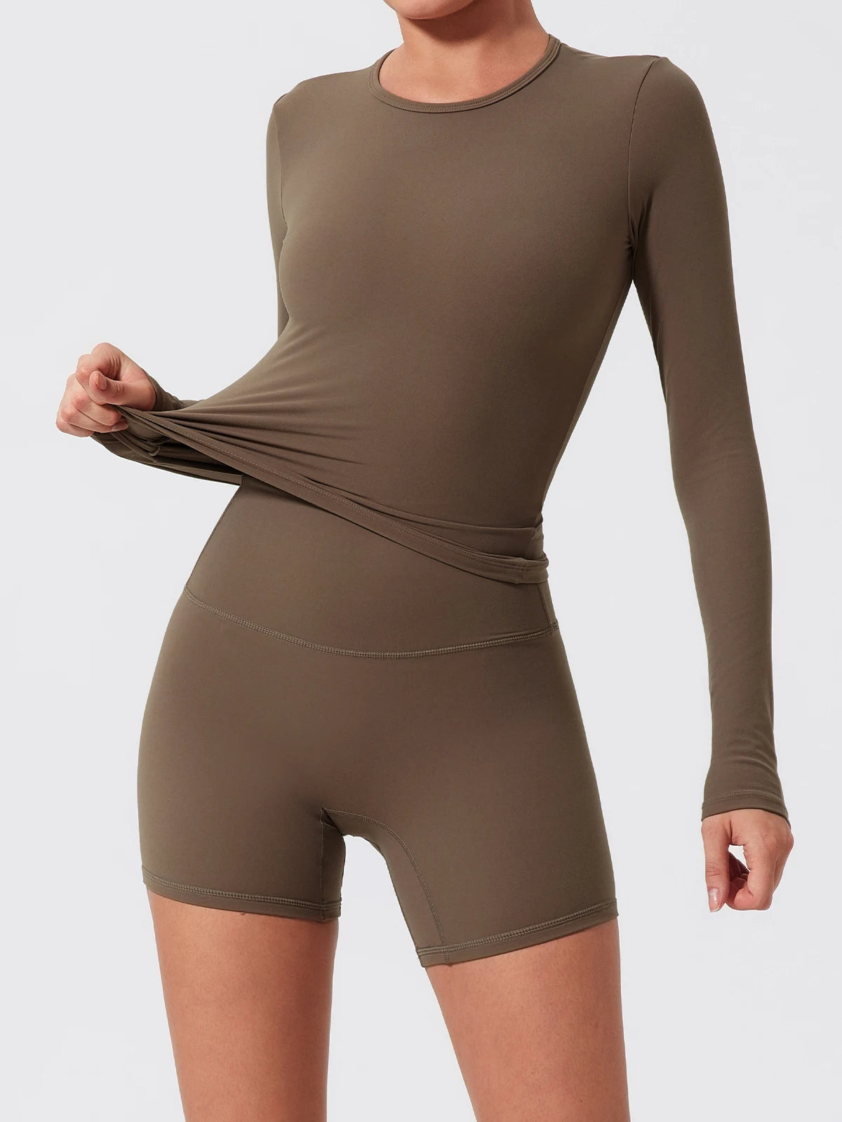 Ctenkevet Sports Long Sleeved Shirts Women Casual Outdoor Top Gym Fitness Wear T-shirt  Yoga Shirt Push Up Workout Clothes Women