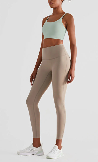 2024 New Solid Color Suspenders Yoga Fitness Naked Feel Sport Bra Gym Vest Quick Dry Breathable Running Vest Gym Wear