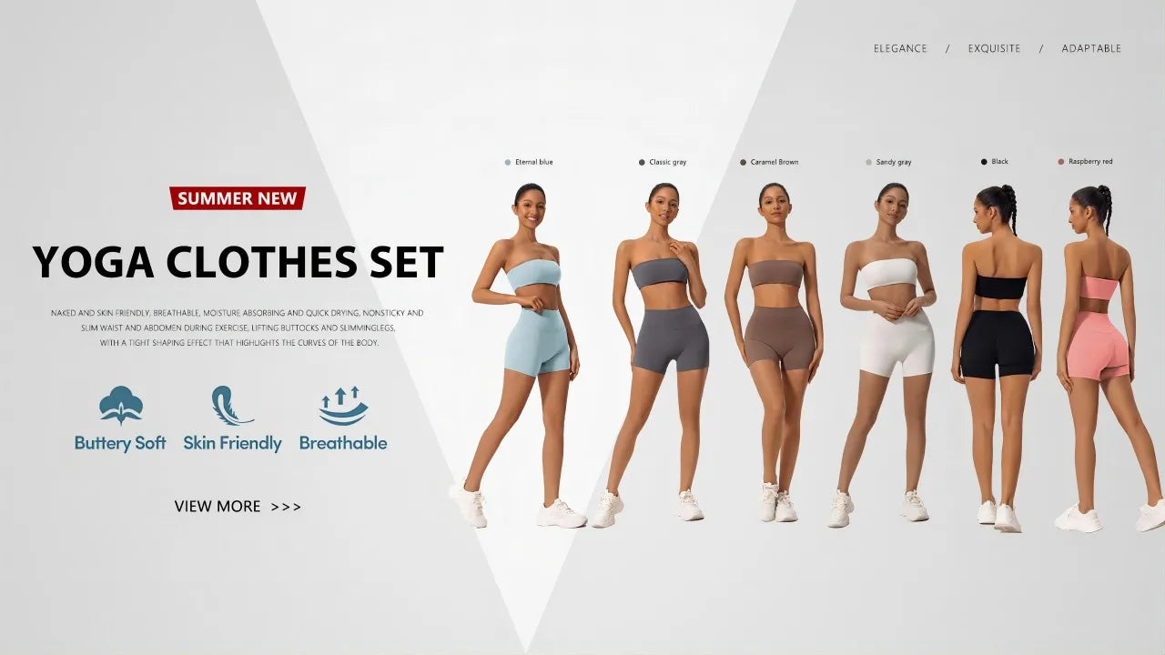 Ctenkevet Two Piece Fitness Sports Set Women Workout Yoga Outfit Strapless Bra Woman 2Ps Gym Crop Top Deportivos Mujer Gym Suits