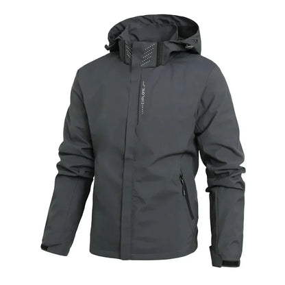 Men's Lightweight Waterproof Rain Jacket Hooded Outdoor Windproof Hiking Climbing Raincoat - Breathable Outer Layer for Outdoors