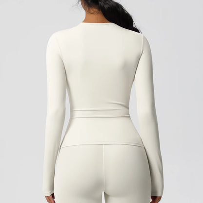 Long Sleeve Workout Top Gym Women Casual Outdoor Top  Workout Dry Fit Breathable High Elastic Sports Top Sports Long Sleeved