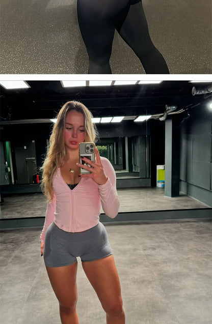 DF Dynamic Zippy Sport Jacket Coat Women Yoga Gym Workout Training Activewear Sweatshirt Tops Jogging Running Sportswear Clothes