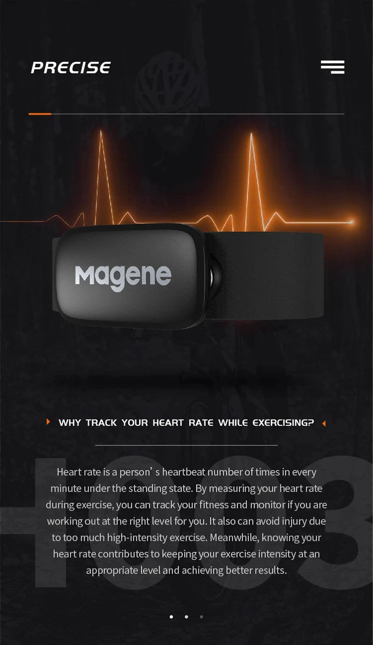 Magene H303 H64 Heart Rate Monitor Mover Sensor Dual ANT Bluetooth With Chest Strap Cycling Computer Bike Wahoo Garmin Sports