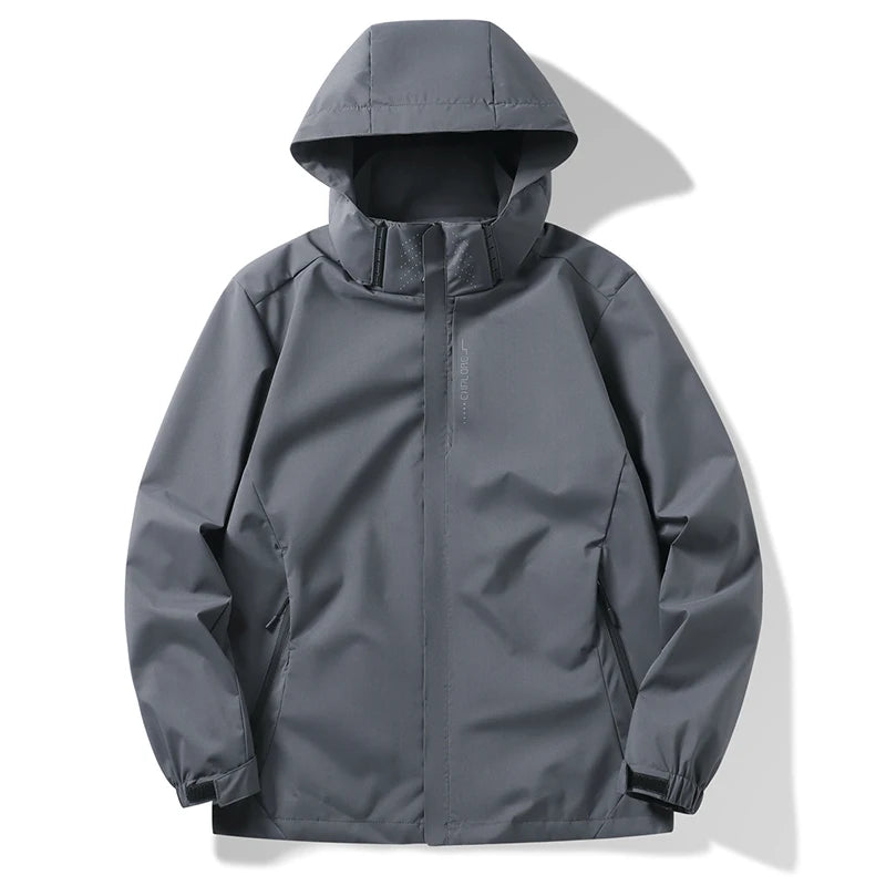 Autumn New Men's Mountaineering Jacket Windproof and Waterproof Fabric Fashion Hip Hop Design Casual Oversize Outdoors Coat