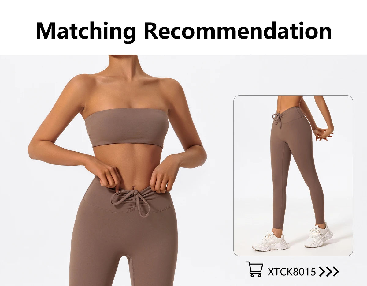 Strapless  Sports Bra Gym Top Women Quick-Drying Yoga Clothes Women Tube Top Fitness Chest Wrap Underwear Workout Bra Female