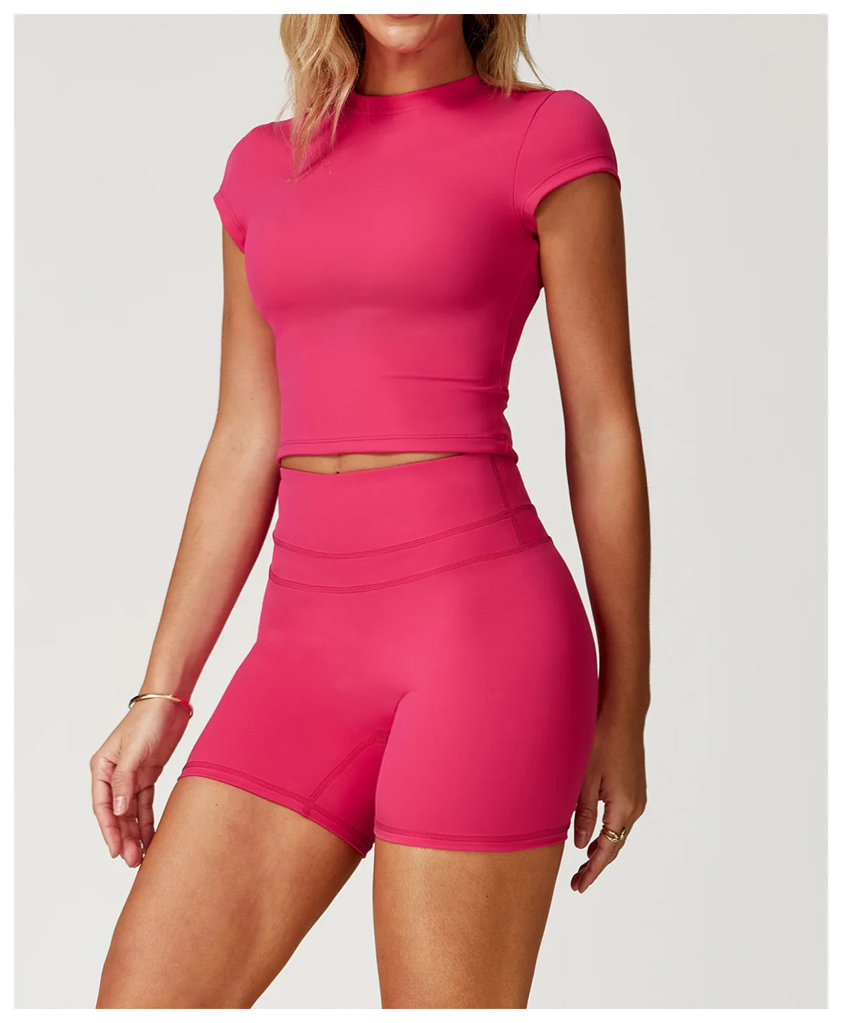 Sports T-shirt Women's Top Yoga Shirts Quick Dry Running Tops Tights Push Up Workout Gym Clothes Short Sleeve Fitness Sports Top