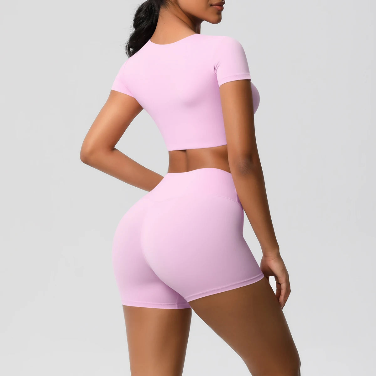 Workout Sportswear 2Pcs Piece Female Women Active Wear Sports Tank Top Women Gym Workout Leggins Booty Bum Leggins