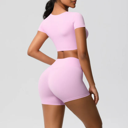 Workout Sportswear 2Pcs Piece Female Women Active Wear Sports Tank Top Women Gym Workout Leggins Booty Bum Leggins