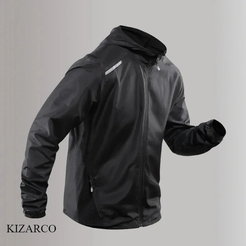 2025 Running Jacket Spring Reflective Gym Hooded Men Coat Jogging Gradient Color Sportswear Breathable Male Jackets Women