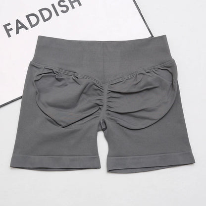 dfyoga Shorts 4.5" short gym mujer sportswear impact workout Low Ribbed Band Seamless Gym Fitness Shorts