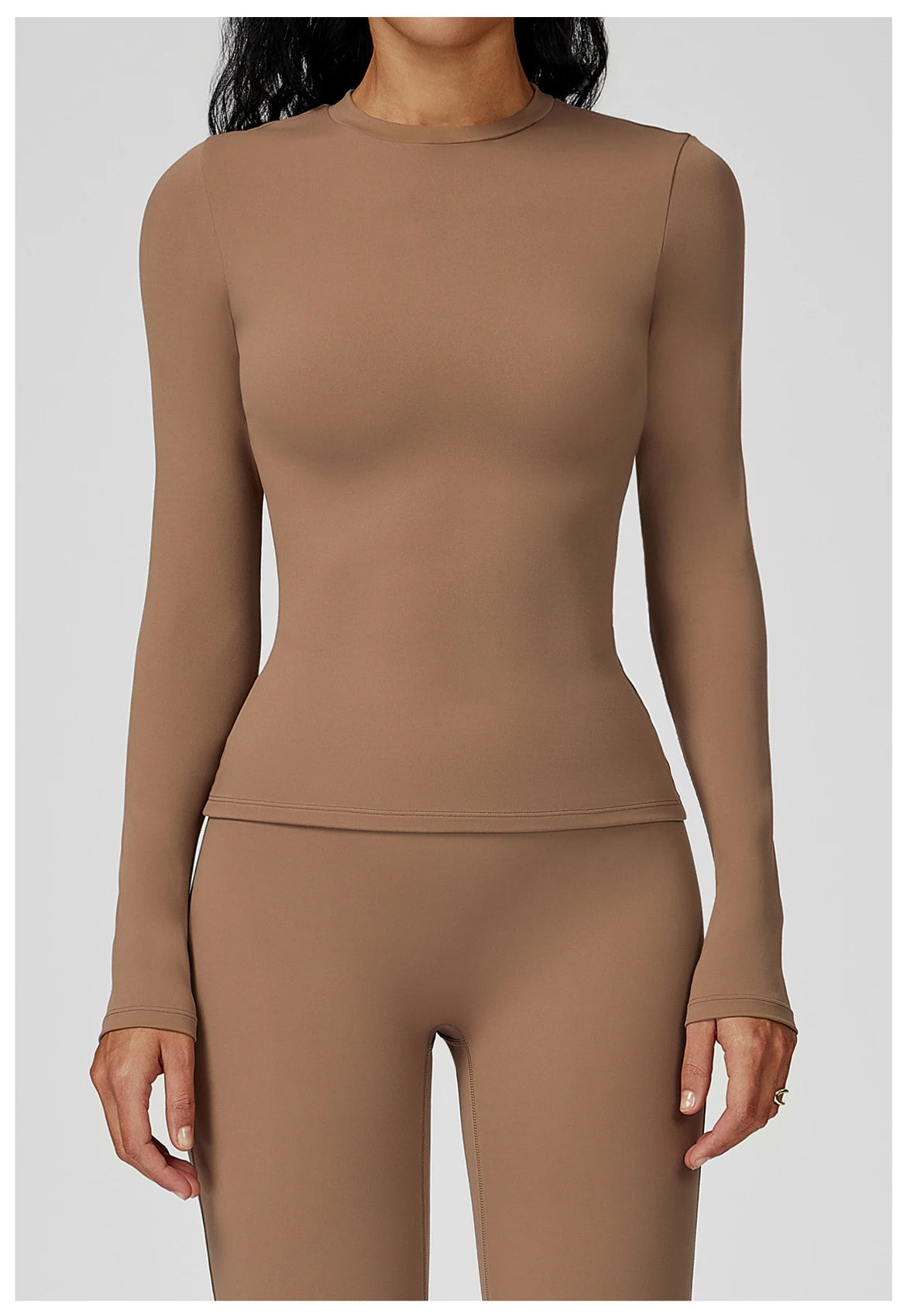 Yoga Shirts Women Long Sleeve Fitness Running Gym Clothes Workout Dry Fit Breathable Slim Fit High Elastic Sport Top Women's Top