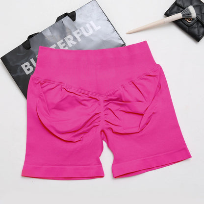 dfyoga Shorts 4.5" short gym mujer sportswear impact workout Low Ribbed Band Seamless Gym Fitness Shorts