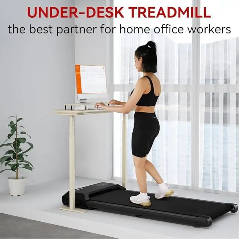 300 Ibs Weight Capacity 2.5 HP 2 in 1 Portable Treadmill for Home with Remote Control LED Display Walking Pad Treadmill