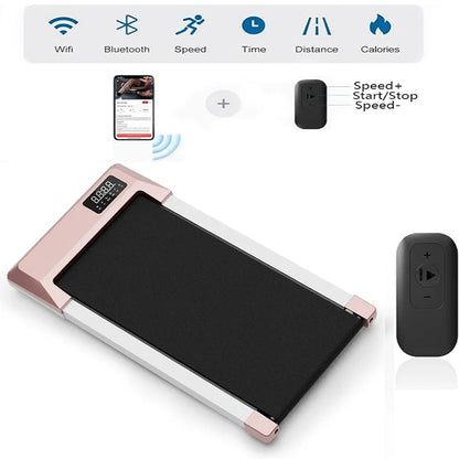 2in1 Walking Pad Treadmill Portable for Home&Office Under Desk 15.35*31.5in Belt Treadmill with Max 250lbs Quiet 45dB Treadmill