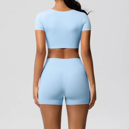 Workout Sportswear 2Pcs Piece Female Women Active Wear Sports Tank Top Women Gym Workout Leggins Booty Bum Leggins