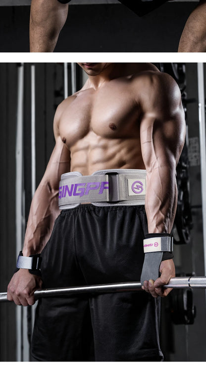 1Pcs Gym Weightlifting Belt Adjustable Waist Back Support Squat Dumbbell Barbell Deadlifts Training Fitness Black Pink Grey