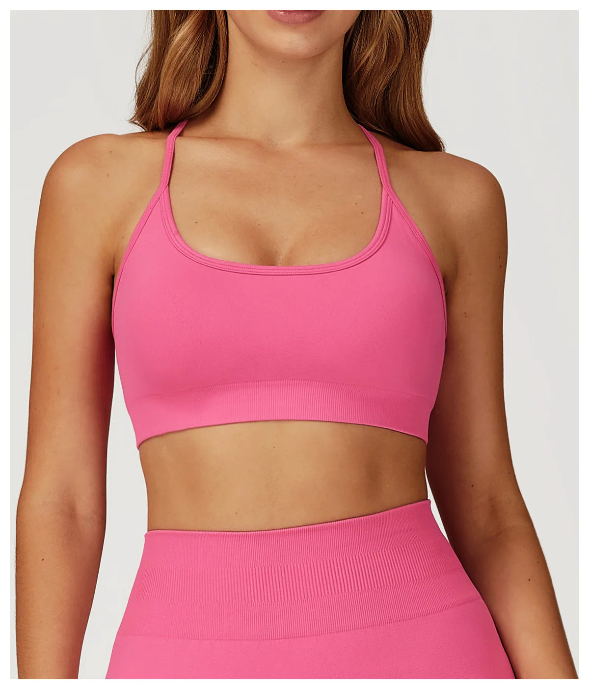 Seamless Women Yoga Bra Beautiful Back Tank Top Push Up Running Sport Bra Women Breathable Fitness Solid Color Underwea Crop Top