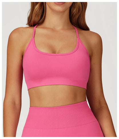 Seamless Women Yoga Bra Beautiful Back Tank Top Push Up Running Sport Bra Women Breathable Fitness Solid Color Underwea Crop Top