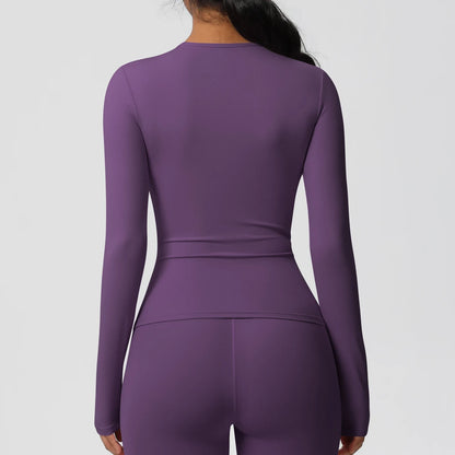 Long Sleeve Workout Top Gym Women Casual Outdoor Top  Workout Dry Fit Breathable High Elastic Sports Top Sports Long Sleeved