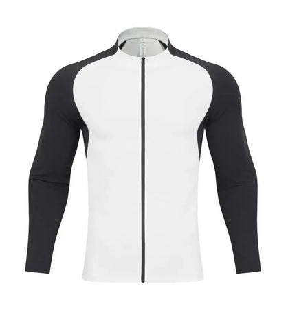 2024 New Men Sportswear Fitness Top Gym Jacket Quick-drying Breathable Slim Long-sleeved T-shirt Running Training Clothes Autumn