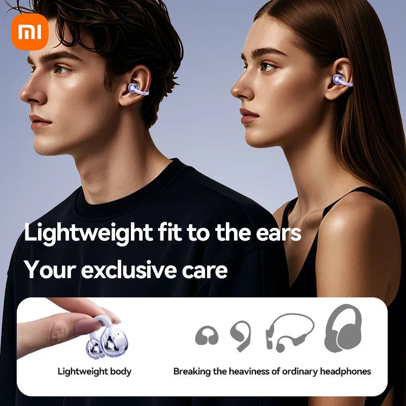 XIAOMI Mijia Wireless Earphone Open Ear M91 Ear Clip ENC Headset Bluetooth 5.4 HD Call Touch Control Headphone for Android iOS