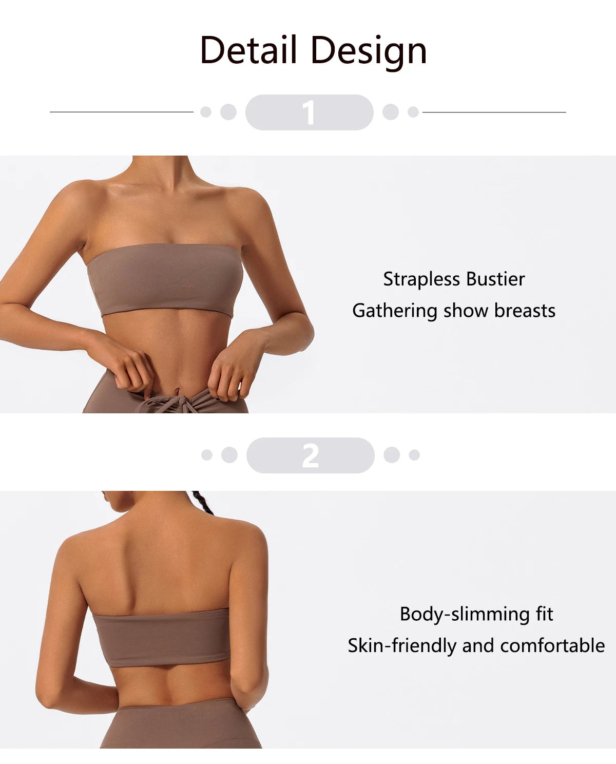 Strapless  Sports Bra Gym Top Women Quick-Drying Yoga Clothes Women Tube Top Fitness Chest Wrap Underwear Workout Bra Female