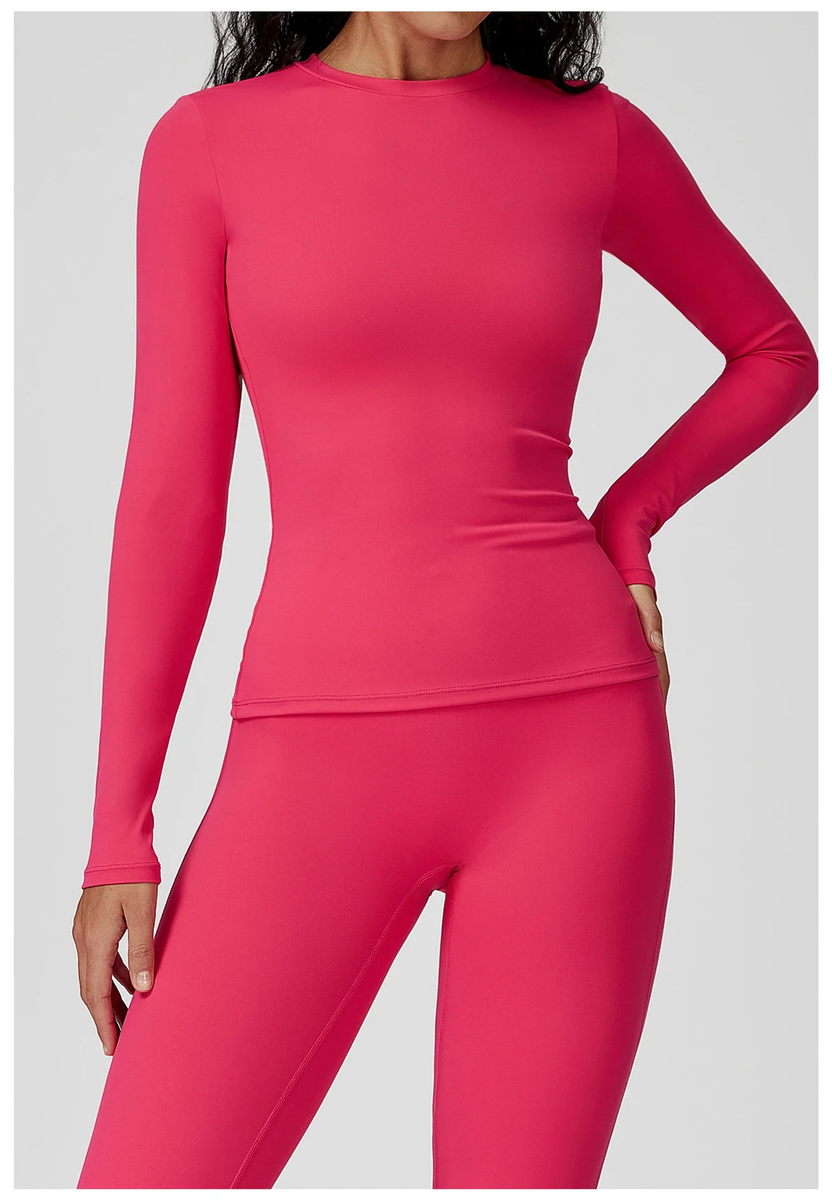 Yoga Shirts Women Long Sleeve Fitness Running Gym Clothes Workout Dry Fit Breathable Slim Fit High Elastic Sport Top Women's Top