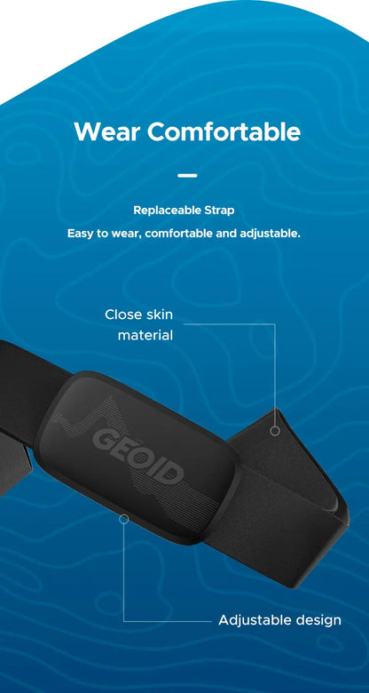 GEOID HS500 Heart Rate Monitor Fitness Equipment Ant Bluetooth Heart Rate Sensor with Chest Strap Tracking LED Light