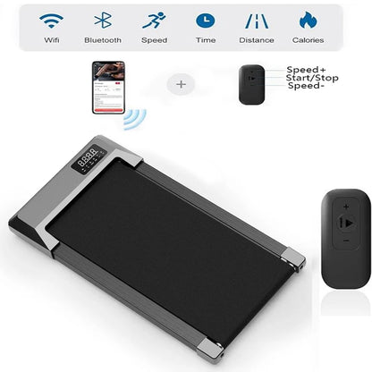 2in1 Walking Pad Treadmill Portable for Home&Office Under Desk 15.35*31.5in Belt Treadmill with Max 250lbs Quiet 45dB Treadmill