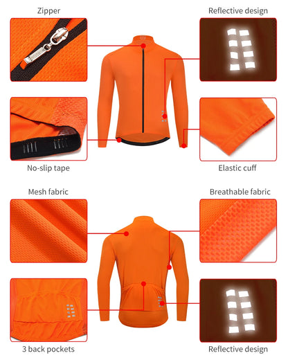 WOSAWE Cycling Jacket Men Windproof breathable Mesh Ciclismo Mountain Bike MTB Running Riding Bicycle short sleeves Jacket