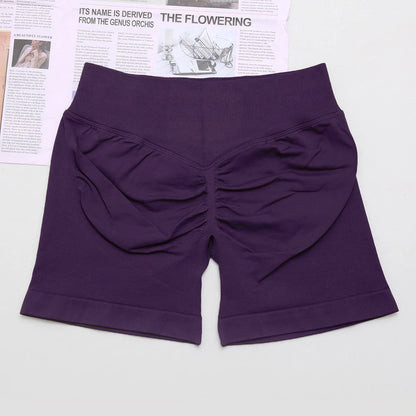 dfyoga Shorts 4.5" short gym mujer sportswear impact workout Low Ribbed Band Seamless Gym Fitness Shorts