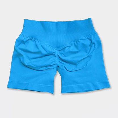 dfyoga Shorts 4.5" short gym mujer sportswear impact workout Low Ribbed Band Seamless Gym Fitness Shorts