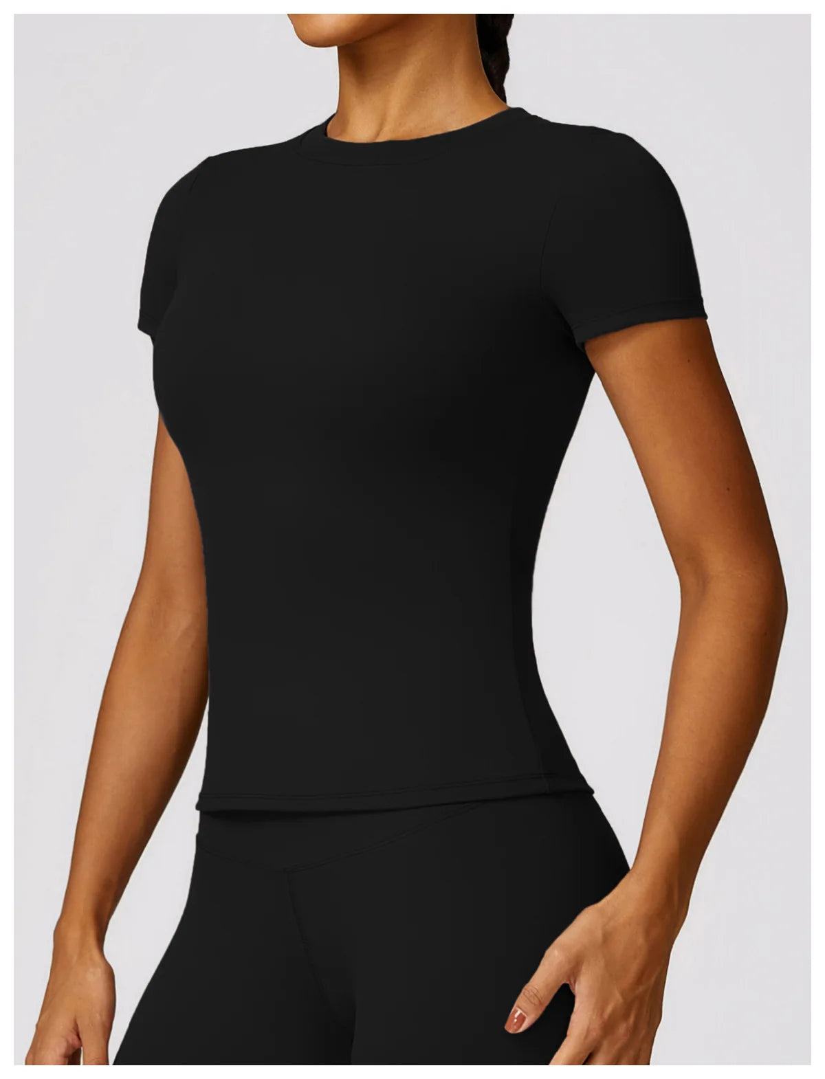 HGC Women's Sports T Shirt Summer Short Sleeve Running  Round Neck Breathable Stretchy GYM Yoga Slim Fitness Active Top Tee