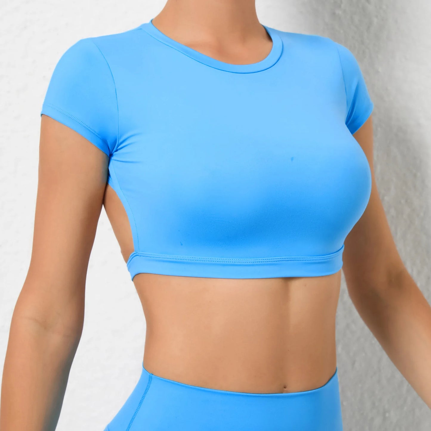 Hearuisavy Customizable Sports Shirts Workout Sportswear Backless Yoga Clothing Chest Pads Sport Crop Tops Gym Top Women