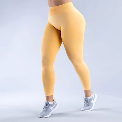 Seamless Women Solid Waist Yoga Pants Three-section Waist Sexy Hip-lifting Tight Sports Pants Fitness Exercise Yoga Pants