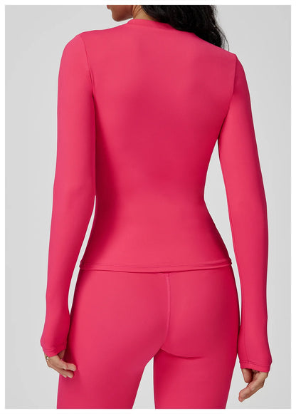 Yoga Shirts Women Long Sleeve Fitness Running Gym Clothes Workout Dry Fit Breathable Slim Fit High Elastic Sport Top Women's Top