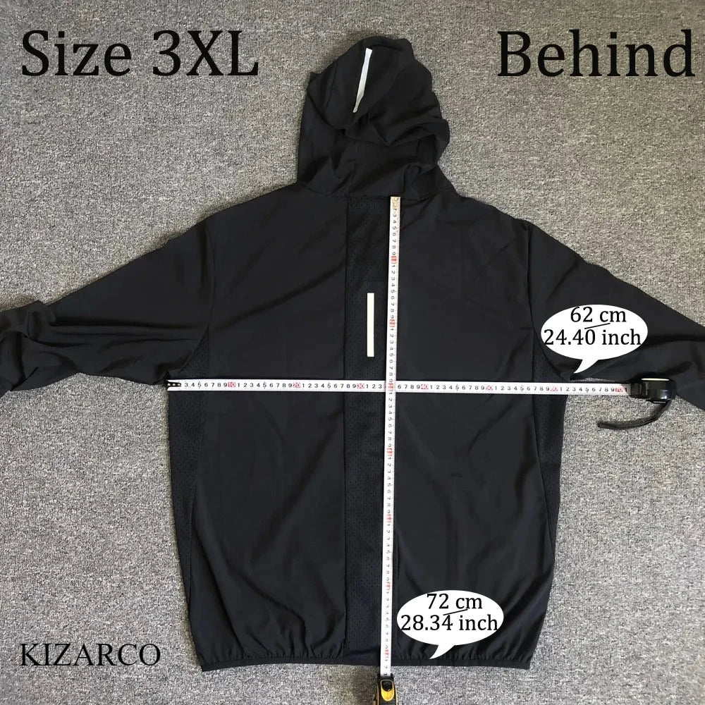 2025 Running Jacket Spring Reflective Gym Hooded Men Coat Jogging Gradient Color Sportswear Breathable Male Jackets Women