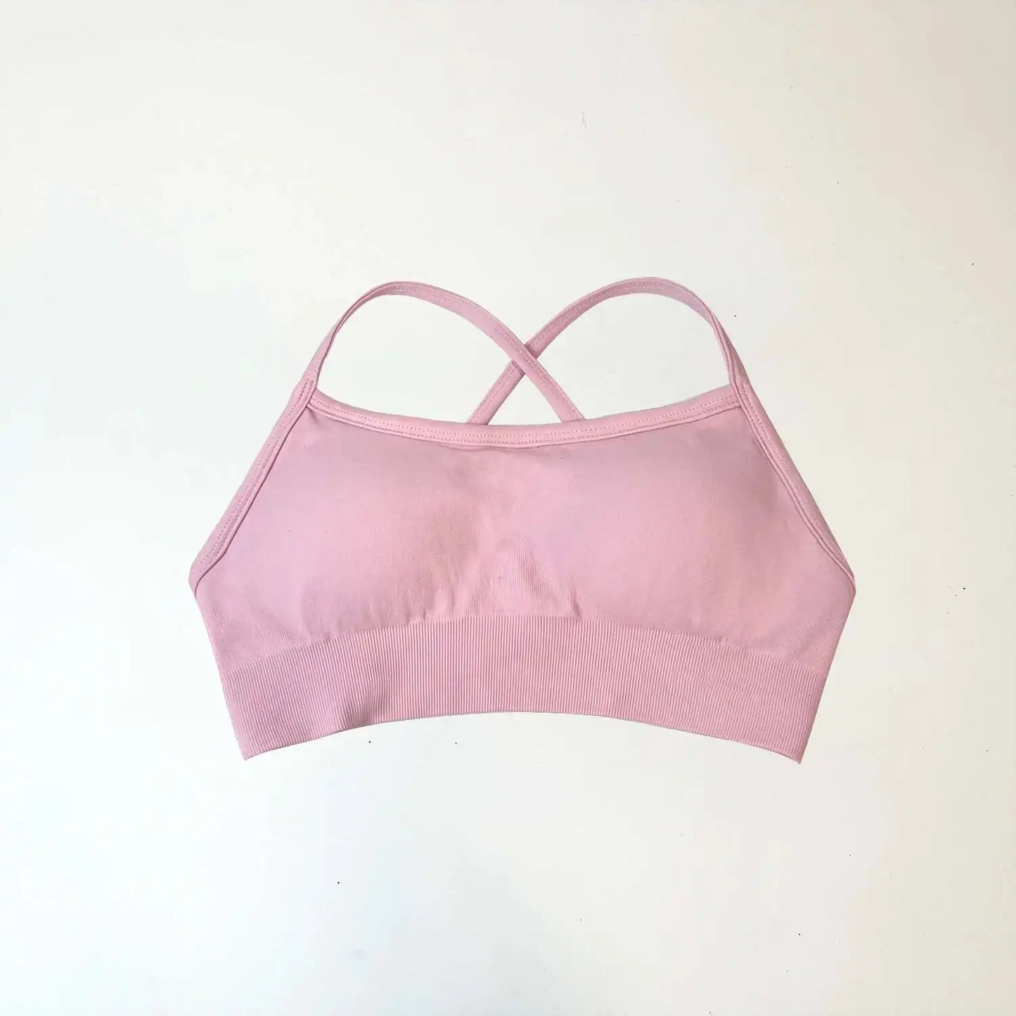 NCLAGEN Sports Bra Backless Fitness Underwear Back Cross Push-up Gym Crop Top Women Training Clothes Running Seamless Bras