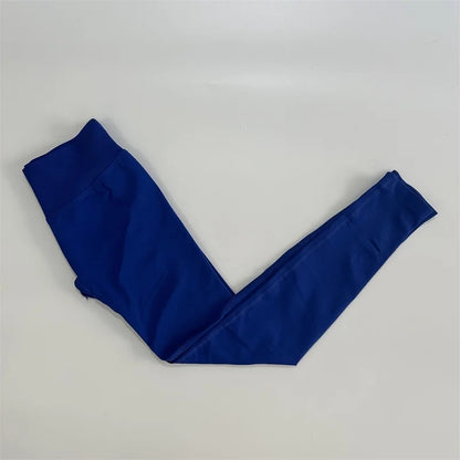 No Logo Leggings Women Low Ribbed Band Scrunch Bum Seamless Yoga Pants Gym Leggings Fitness Sweat Wicking Stretch Workout Tights