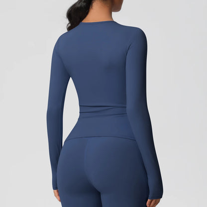 Long Sleeve Workout Top Gym Women Casual Outdoor Top  Workout Dry Fit Breathable High Elastic Sports Top Sports Long Sleeved