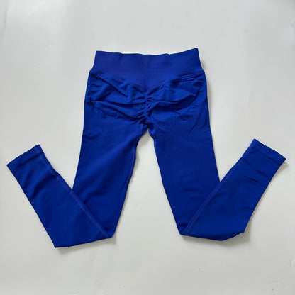 No Logo Leggings Women Low Ribbed Band Scrunch Bum Seamless Yoga Pants Gym Leggings Fitness Sweat Wicking Stretch Workout Tights