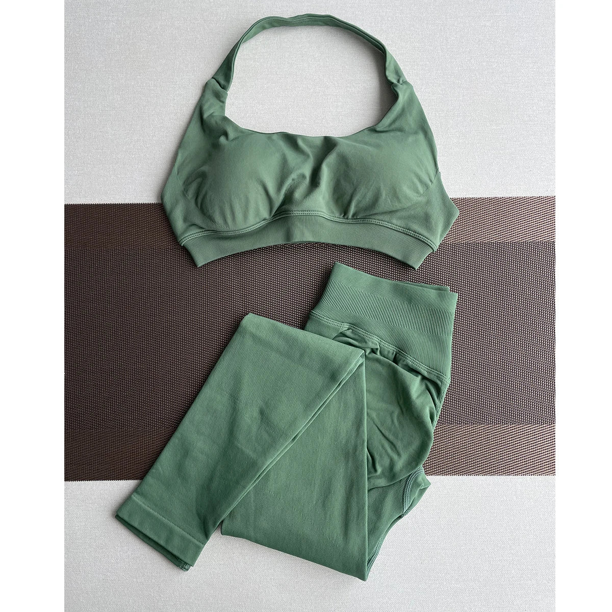 TKITK Leggings Women Seamless Sports Yoga Pants Low Ribbed Band Gym clothes Fitness Workout wear Scrunch Bum Tights