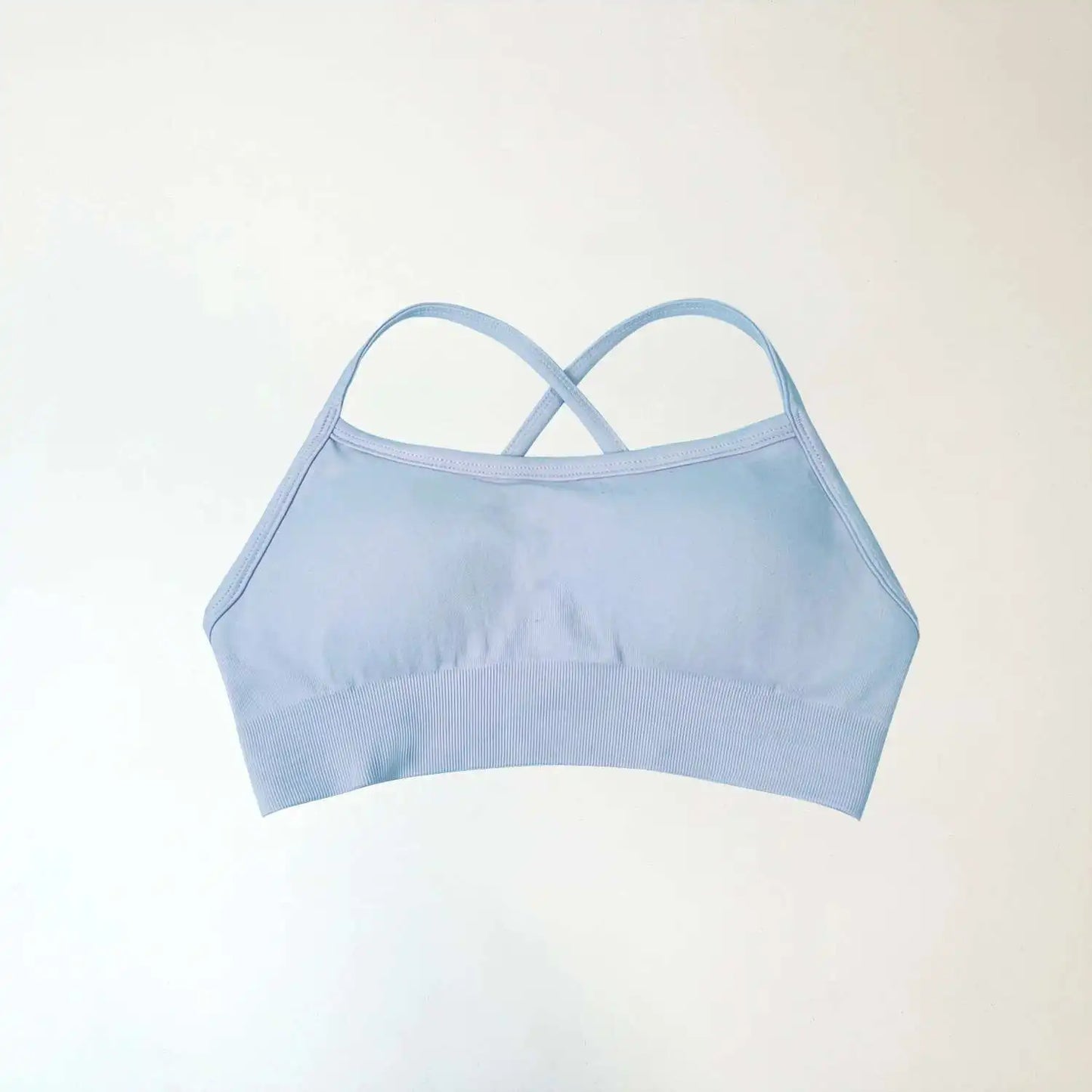 NCLAGEN Sports Bra Backless Fitness Underwear Back Cross Push-up Gym Crop Top Women Training Clothes Running Seamless Bras