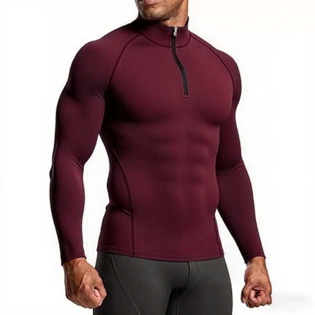 Men Sportswear Fitness Shirts Slim Long sleeve Gym T-shirt Running Top Tee Tights Training Compression Clothes Sport T Shirt Men