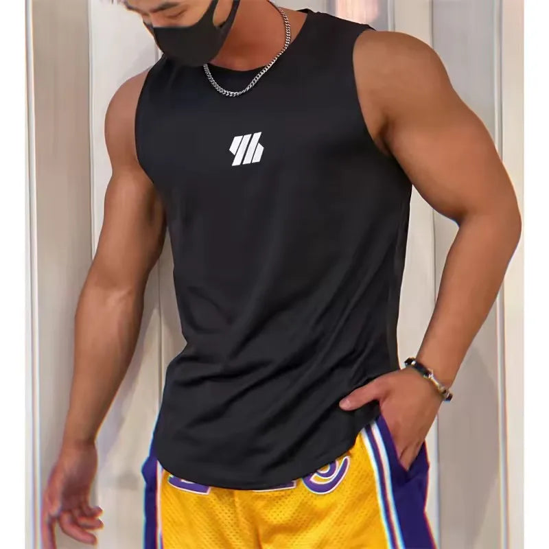 2025 newest Summer Gym Vest High Quality mesh Shirt Sleeveless T-shirts Men Tank Tops basketball running Fitness Sports Vest men