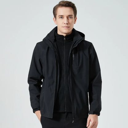Autumn New Men's Mountaineering Jacket Windproof and Waterproof Fabric Fashion Hip Hop Design Casual Oversize Outdoors Coat