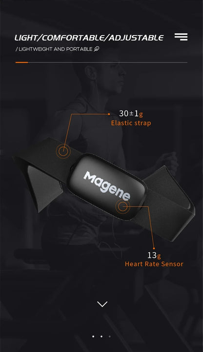 Magene H303 H64 Heart Rate Monitor Mover Sensor Dual ANT Bluetooth With Chest Strap Cycling Computer Bike Wahoo Garmin Sports