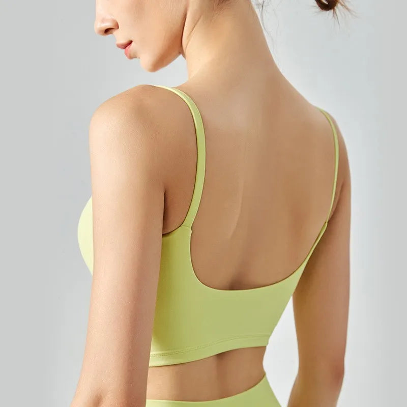 Sports Bra Top for Women, Push Up, Fixed Padded, Push Up Tops, Fitness Vest, Running, Gym Bra, Yoga, Breathable Sports Underwear