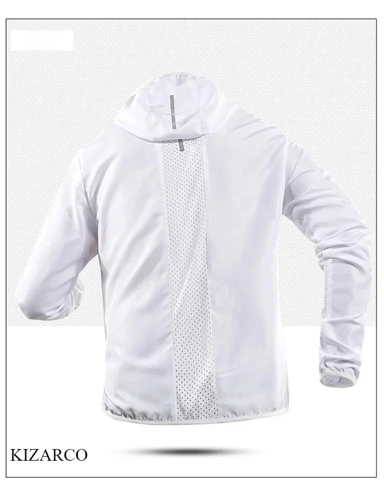 2025 Running Jacket Spring Reflective Gym Hooded Men Coat Jogging Gradient Color Sportswear Breathable Male Jackets Women